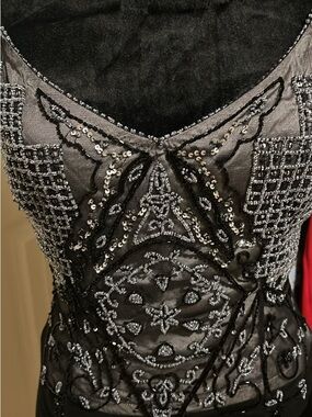 Niteline Black Beaded Bodice Top